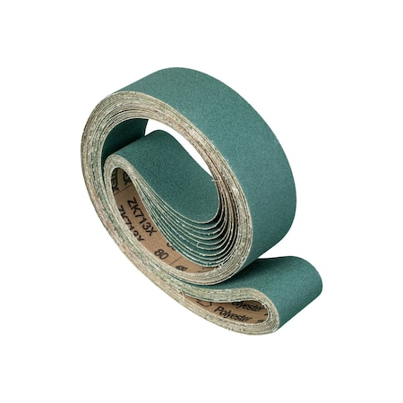 Pferd Tools Coated Belt, Zirc, 2"x60", 80 Grit, 2" W, 60" L, Coated, Zirconia Alumina, 80 Grit 49796